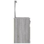 vidaXL Coiffeuse avec miroir sonoma gris 90x50x132 5cm bois ingénierie