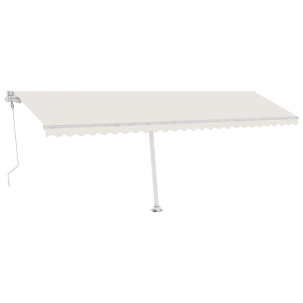 vidaXL Auvent automatique avec capteur de vent et LED 600x300 cm Crème