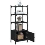 vidaXL Bibliothèque à 3 niveaux noir 41x30x109 5 cm bois d'ingénierie