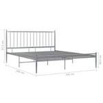 vidaXL Cadre de lit sans matelas gris métal 140x200 cm