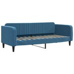 vidaXL Lit de jour avec lit gigogne et matelas bleu 80x200 cm velours