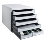 Module De Classement Big Box Maxi 6 Tiroirs Office - Gris Lumière - Exacompta