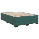 vidaXL Cadre de lit Vert foncé 140x190 cm Velours