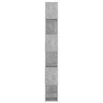 vidaXL Bibliothèque/Séparateur de pièce Gris béton 60x24x186 cm