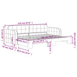 vidaXL Lit de jour avec gigogne sans matelas vert foncé 80x200 cm