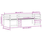 vidaXL Cadre de lit pour enfants sans matelas 80x200 cm pin massif