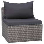 Salon de jardin meuble d'extérieur ensemble de mobilier 10 pièces avec coussins résine tressée gris 02_0015131
