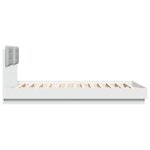 vidaXL Cadre de lit avec LED sans matelas blanc 150x200 cm