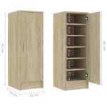 vidaXL Armoire à chaussures Chêne Sonoma 32x35x92 cm Bois d’ingénierie