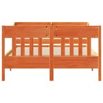 vidaXL Cadre de lit sans matelas cire marron 150x200cm bois pin massif