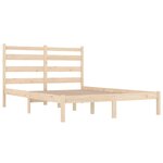 vidaXL Cadre de lit Bois de pin massif 140x190 cm