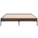 vidaXL Cadre de lit sans matelas chêne marron 150x200 cm
