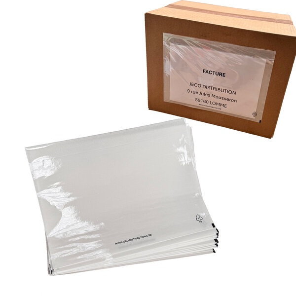 Lot de 5000 Pochettes porte document A5 auto adhésive