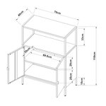 Armoire de bureau casier de bureau meuble de rangement pour salon bureau chambre atelier acier 110 x 70 x 40 cm gris clair 03_0006317