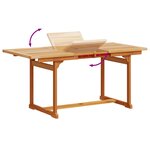 vidaXL Ensemble à manger de jardin 7Pièces bois d'acacia solide textilène