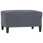 vidaXL Ensemble de canapés 4 Pièces avec coussins Gris foncé Velours