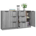 vidaXL Buffets 2 Pièces Sonoma gris 60x30x70 cm Bois d'ingénierie