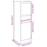 vidaXL Armoire de salle de bain Chêne sonoma 30x30x95 cm Aggloméré
