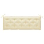 vidaXL Banc de jardin empilable et coussin 159 cm Bois de teck massif
