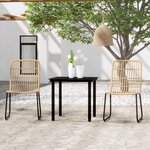 vidaXL Ensemble à manger de jardin 3 Pièces Chêne