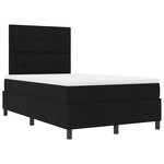 vidaXL Lit box spring avec matelas & LED Noir 120x190 cm Tissu