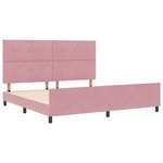 Cadre de Lit vidaXL Rose 200x200 cm Velours