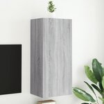vidaXL Meuble TV mural sonoma gris 40 5x30x90 cm bois d'ingénierie