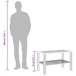vidaXL Table de jardin noir 70x38x42 cm résine tressée et bois acacia