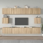 vidaXL Ensemble de meubles TV 6 Pièces Chêne sonoma Bois d'ingénierie