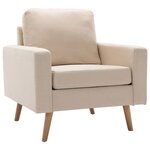 vidaXL Ensemble de canapés 2 Pièces Tissu Crème