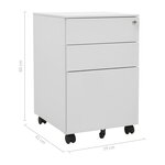 vidaXL Classeur mobile Gris clair 39x45x60 cm Acier
