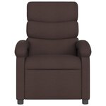 vidaXL Fauteuil inclinable électrique Marron foncé Tissu