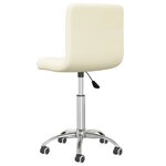 Chaise fauteuil siège pivotante de bureau informatique étude tissu crème 02_0024102