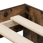 vidaXL Cadre de lit de rangement Chêne fumé 80x200 cm