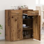 vidaXL Meuble de rangement vieux bois 80x42 5x93 5 cm en bois d'ingénierie