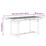 vidaXL Ensemble à manger de jardin 7Pièces bois d'acacia solide textilène