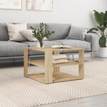 vidaXL Table basse chêne sonoma 59 5x59 5x40 cm bois d'ingénierie