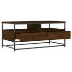vidaXL Table basse chêne marron 100x51x45 cm bois d'ingénierie