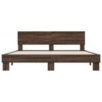 vidaXL Cadre de lit sans matelas chêne marron 180x200 cm