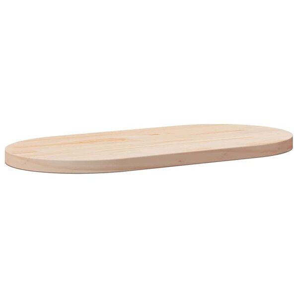 vidaXL Dessus de table 80x40x2 5 cm bois de pin massif ovale