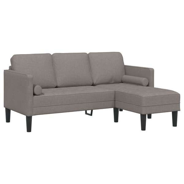 Canapé d'angle 3 places vidaXL taupe 160 cm en tissu