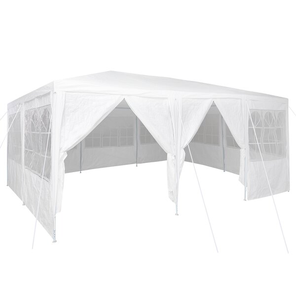 vidaXL Tente de fête avec 10 parois blanches 6x4 m PE