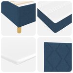 vidaXL Lit à Ressorts avec Matelas & Banc Bleu 90x200 cm Tissu