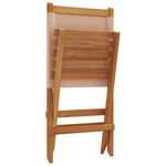 vidaXL Chaises de jardin pliantes lot de 6 taupe tissu et bois massif