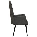 vidaXL Chaise à oreilles Noir Toile