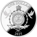 Pièce de monnaie en Argent 1 Dollar g 17.50 Millésime 2025 WORLD PEACE