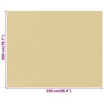 vidaXL Tapis de tente beige 250x200 cm PEHD
