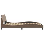 vidaXL Cadre de lit sans matelas cappuccino 140x190 cm similicuir