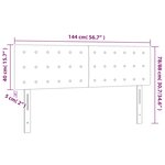 vidaXL Tête de lit à LED Gris clair 144x5x78/88 cm Velours