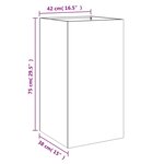 vidaXL Jardinière blanc 42x38x75 cm acier laminé à froid